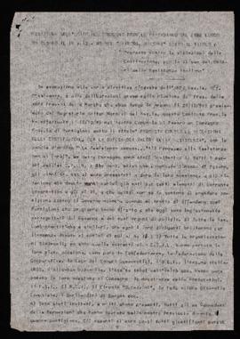 &quot;Relazione esito Convegno&quot; - 1949