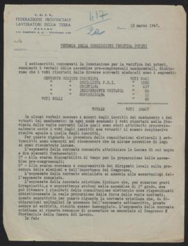 &quot;Verbale della Commissione verifica poteri&quot; - 1947